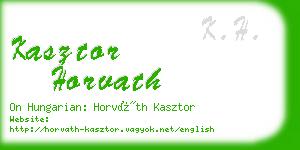 kasztor horvath business card